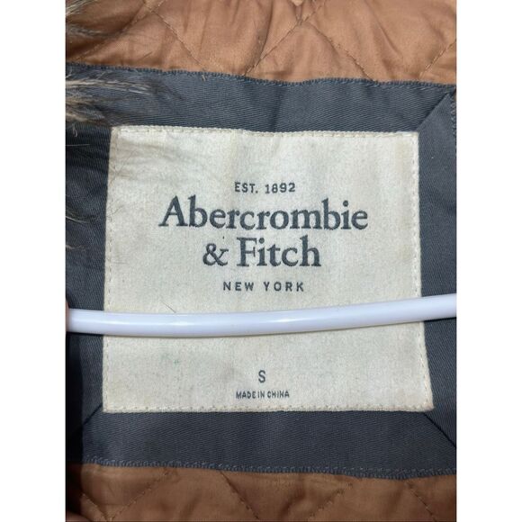 Abercrombie & Fitch Faux Fur Hooded Parka Jacket Coat Women's Small - Picture 6 of 14